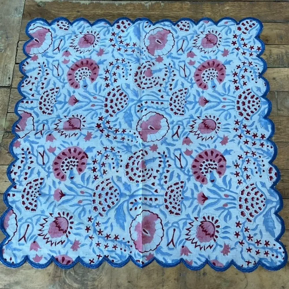 Hydrangea Print Cotton Napkins Set of 4 17